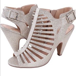 Delicious Gold Strap Heels